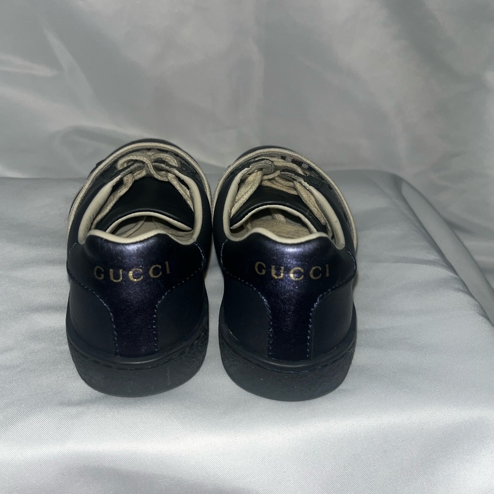 SOLD! With set. Gucci Kids Navy Sneakers with Logo Strap size 24 - Picture 4 of 6